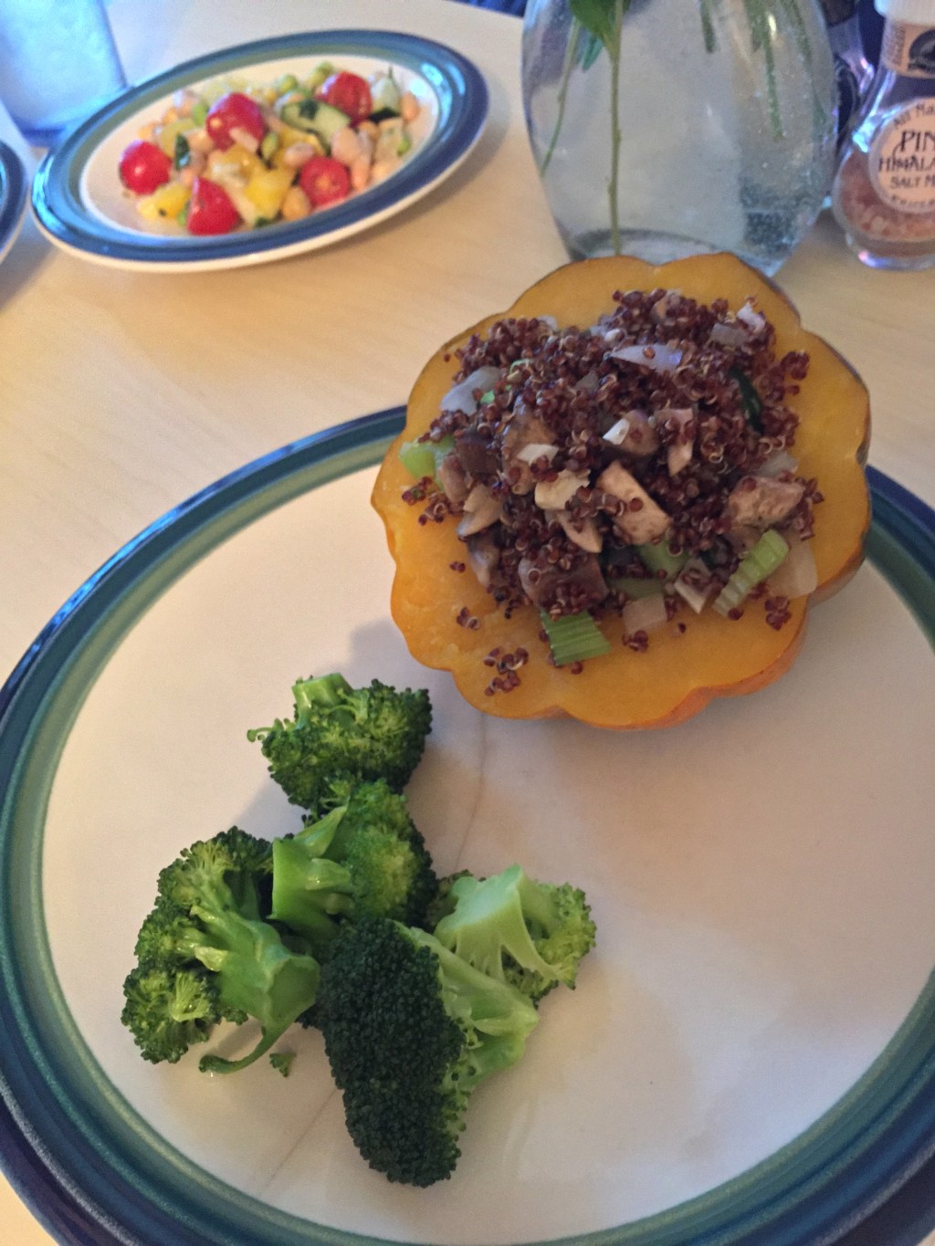 Stuffed Acorn Squash w White Bean&nbsp;Salad