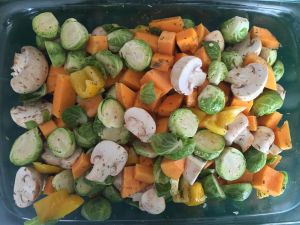 Roasted Veggie Salad w Avocado Dressing 1