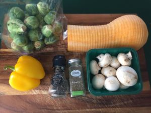 Roasted Veggie Salad w Avocado Dressing