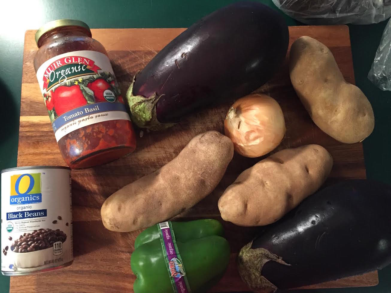 Eggplant w B Bean Potato Stuffing Ingredients