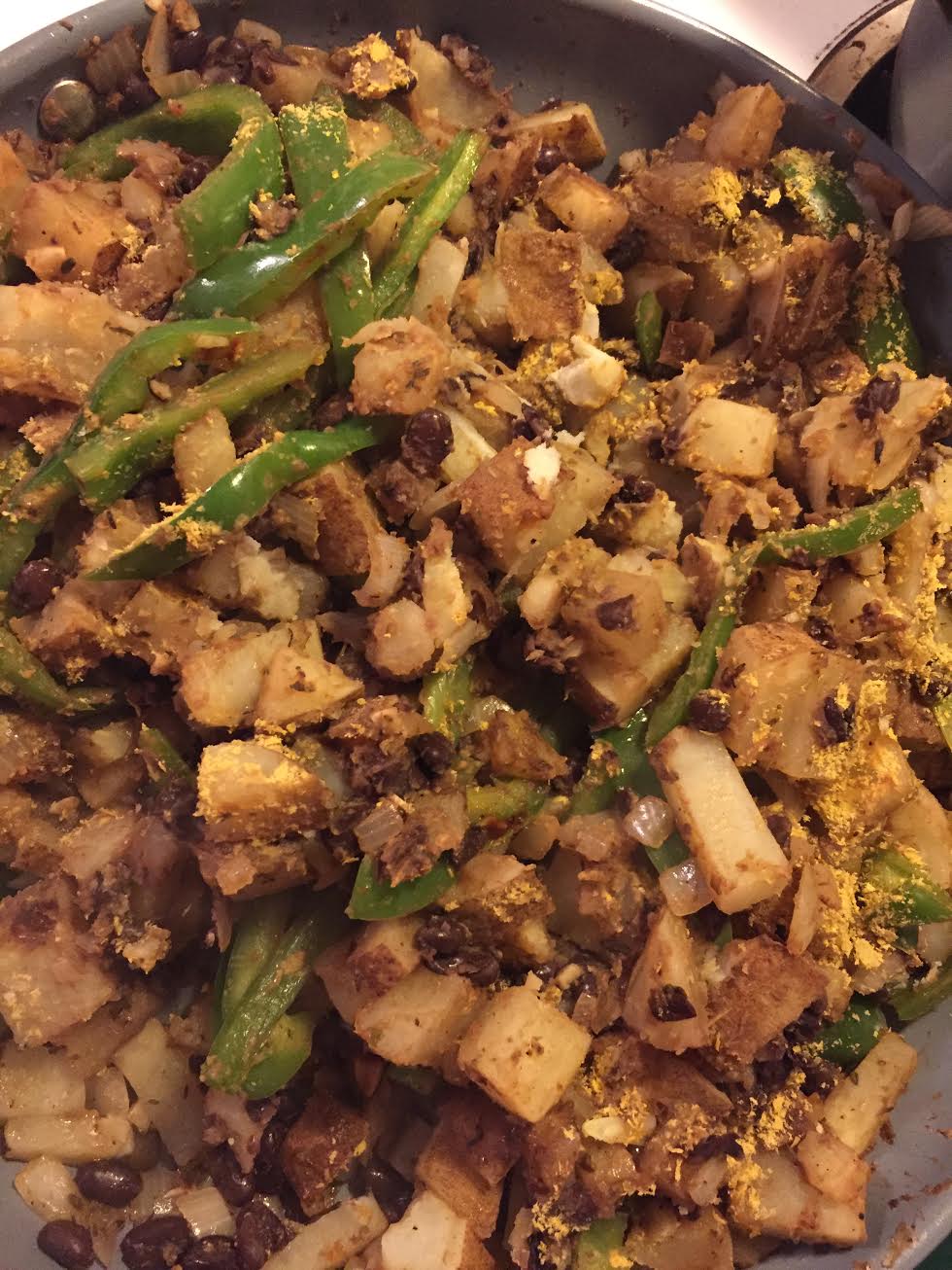 Eggplant w BBean Potato Stuffing