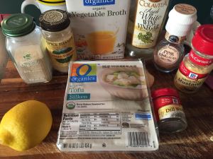 Tofu Tzatziki Ingredients