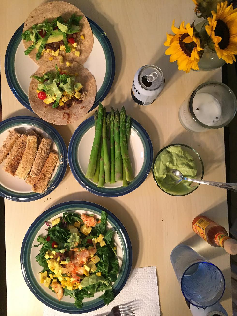 Black Bean & Tofu Tacos w Zucchini&nbsp;Fries