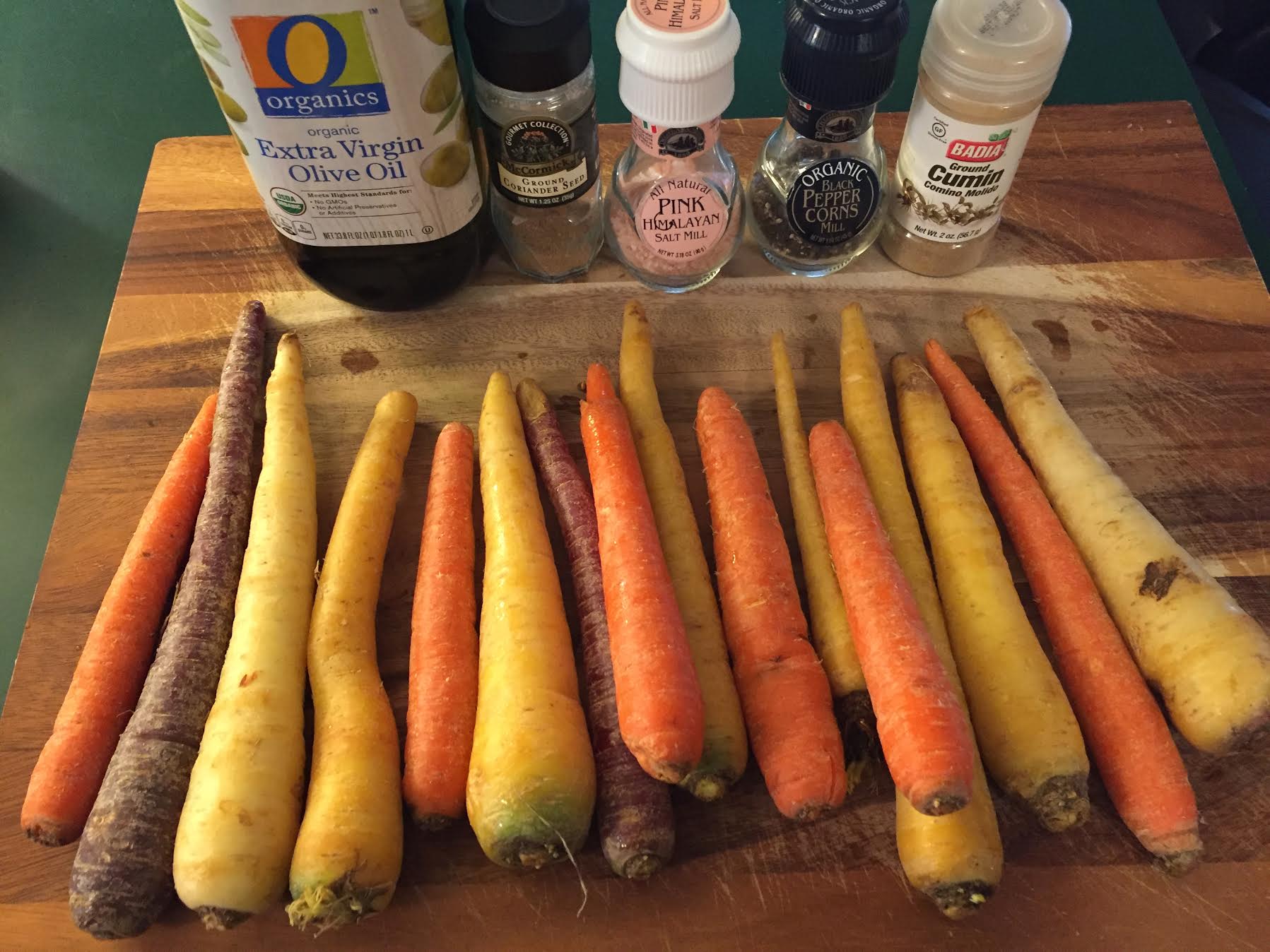 Roasted Rainbow Carrots w Cumin-Coriander Tahini Sauce Ingredients