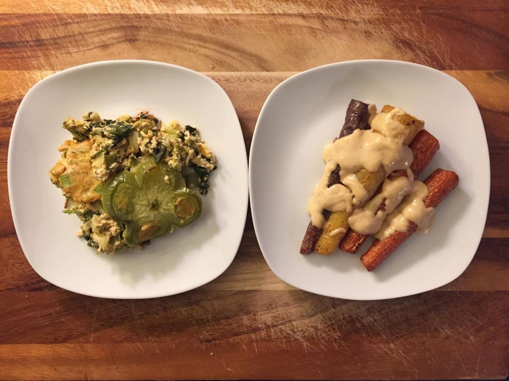 Quiche & Green Salad w/ Strawberries