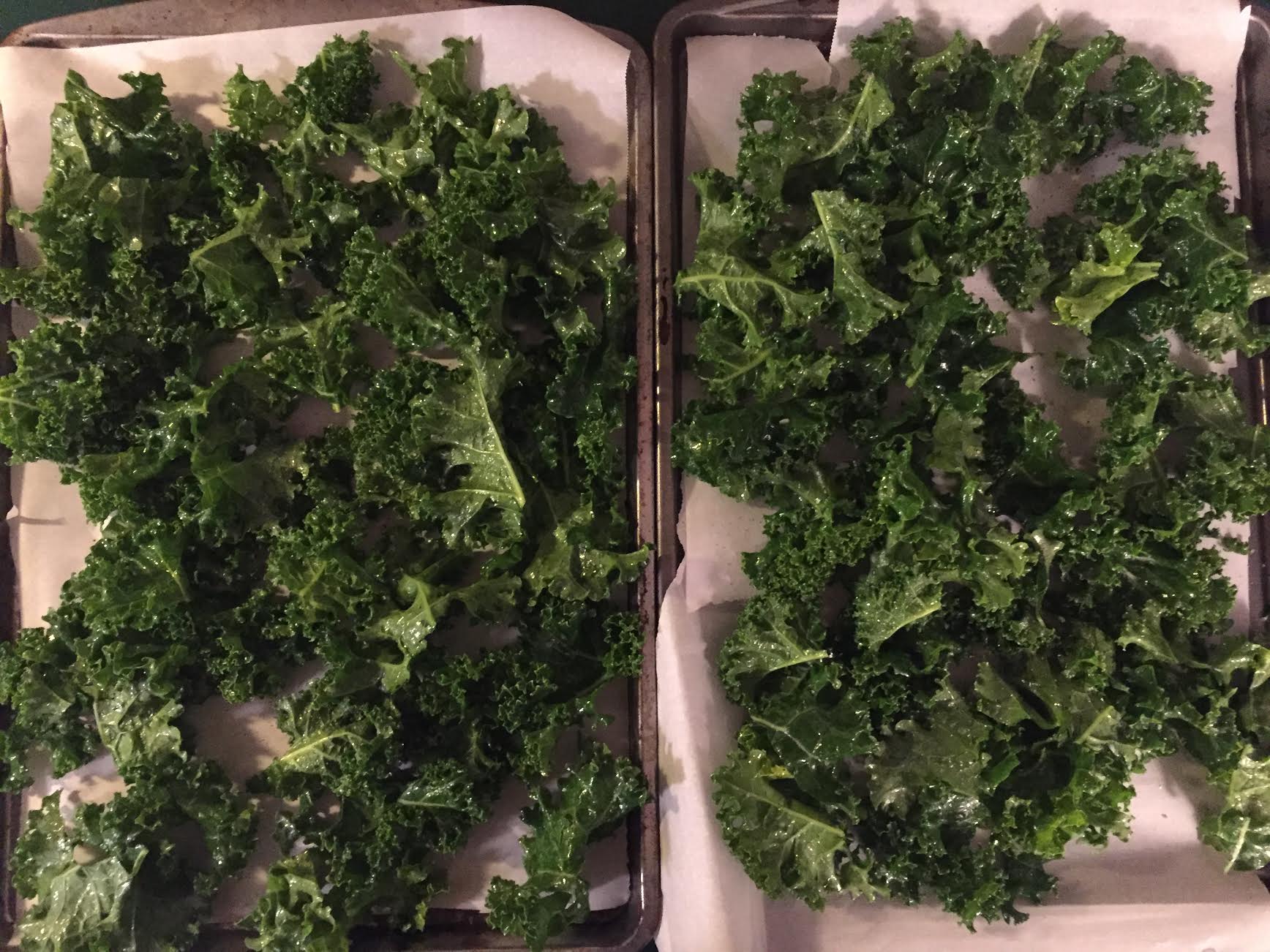 Kale Chips Pre Oven