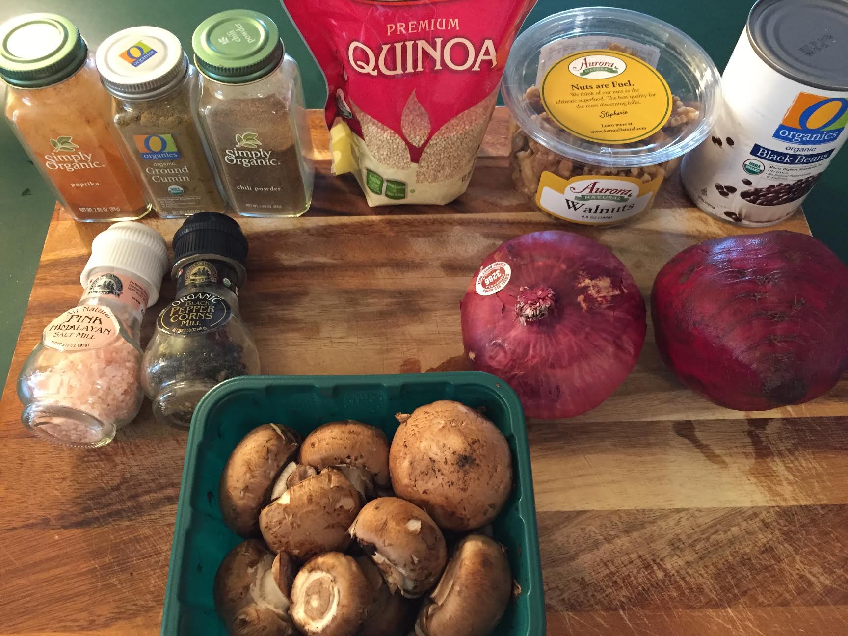 Black Bean Beet Burgers Ingredients