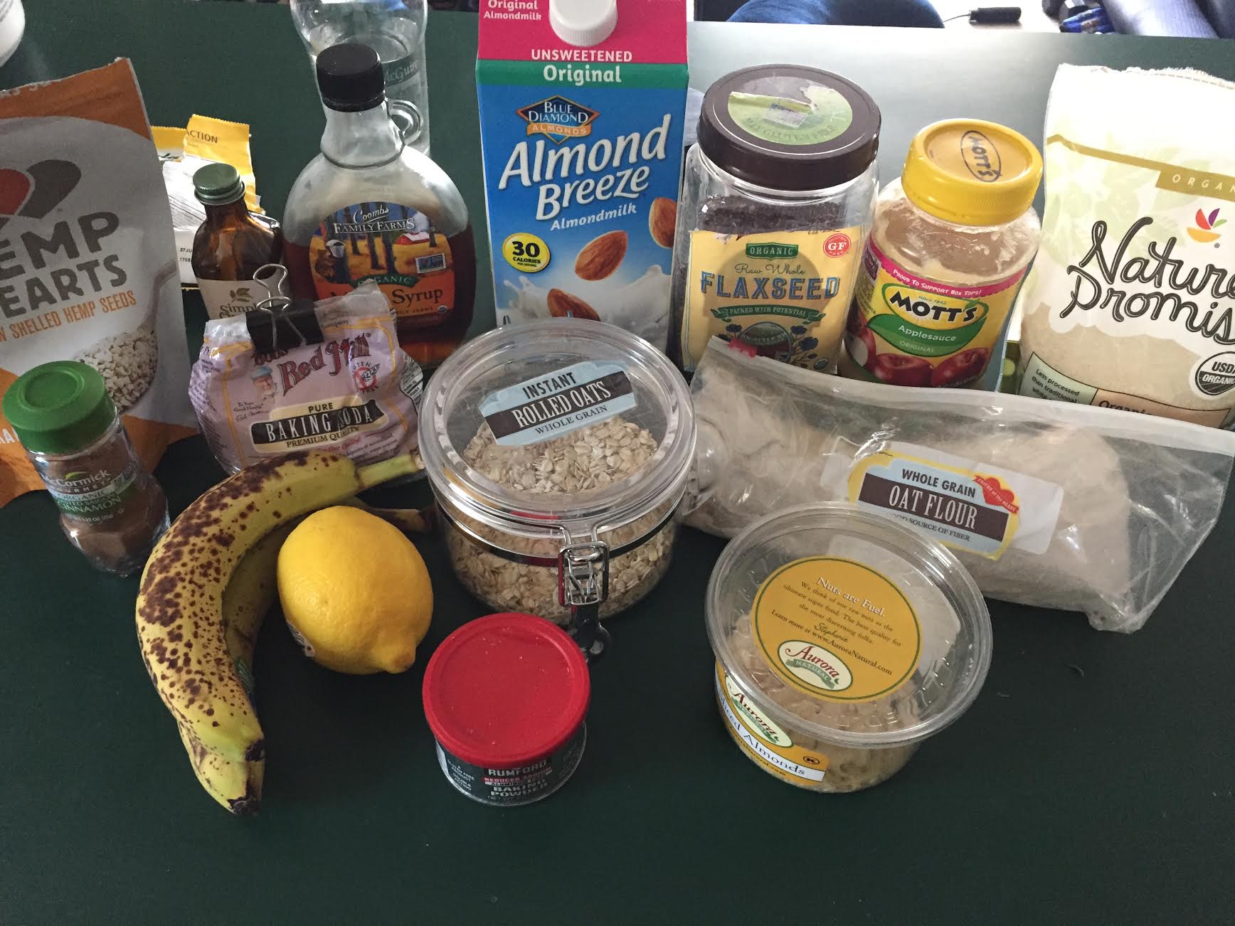 Blueberry Banana Power Muffins Ingredients