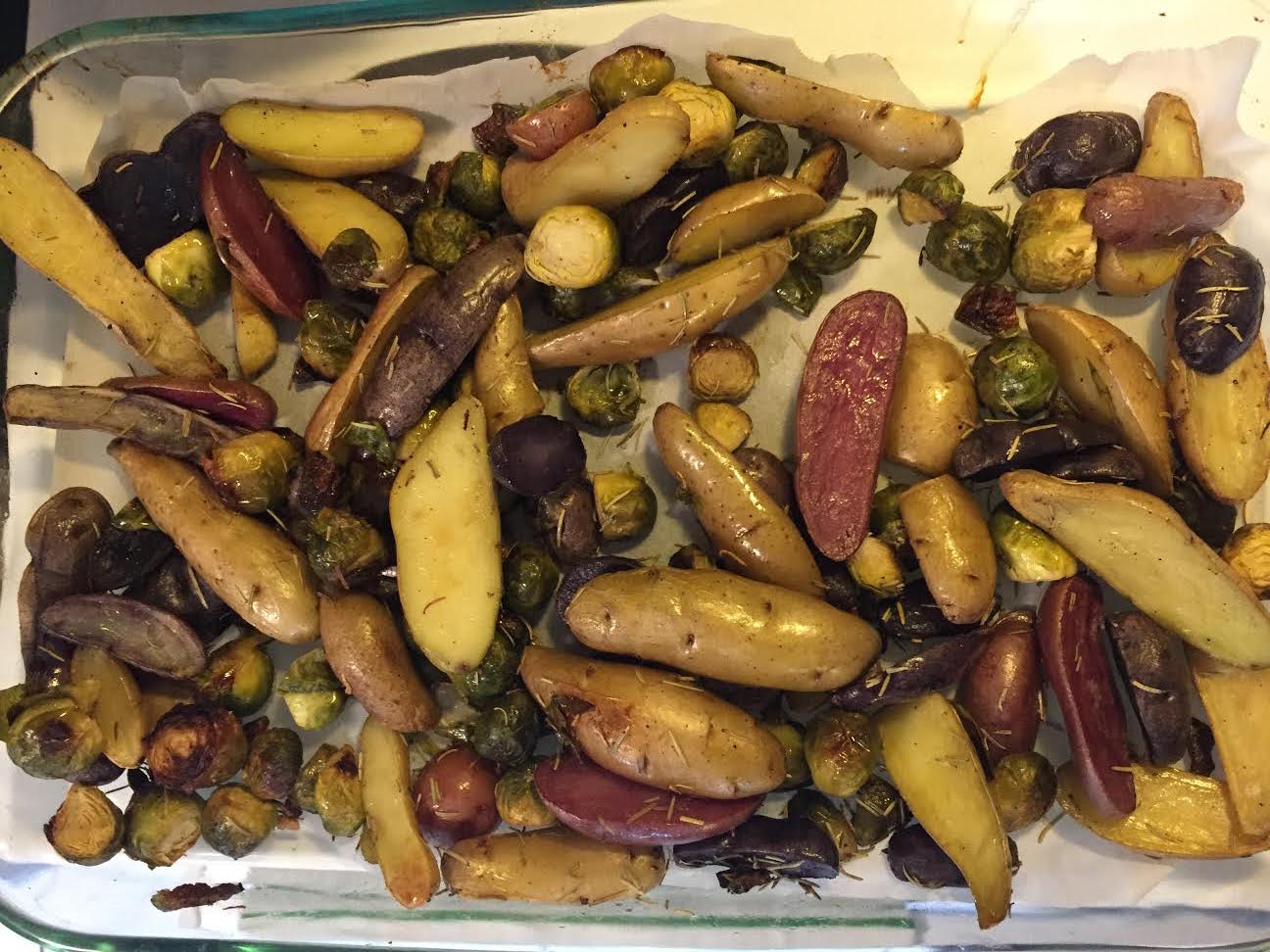 Brussel Sprouts and Fingerling Potatoes