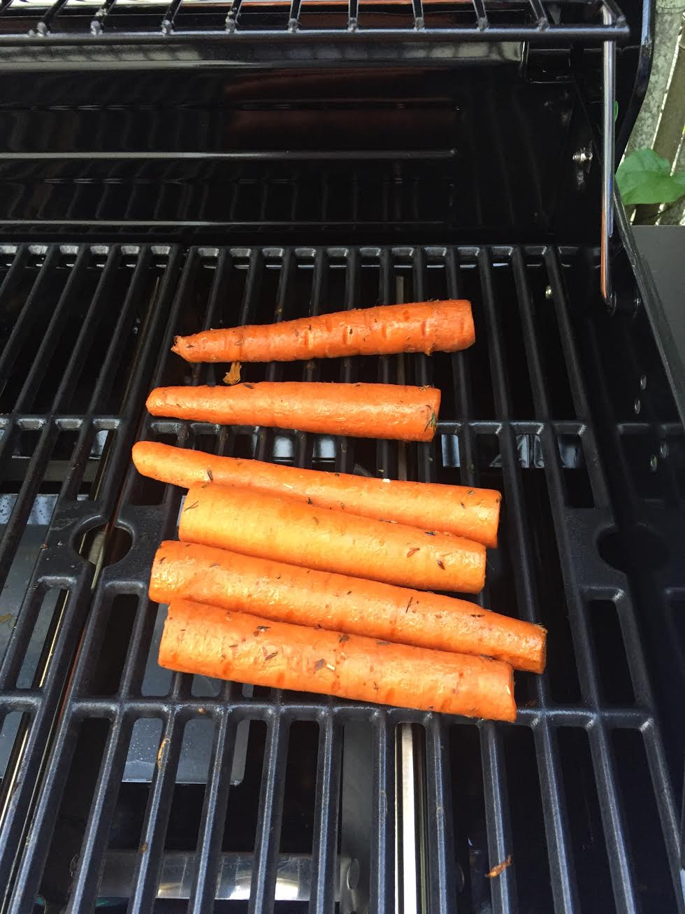 Carrot Dogs On Grill