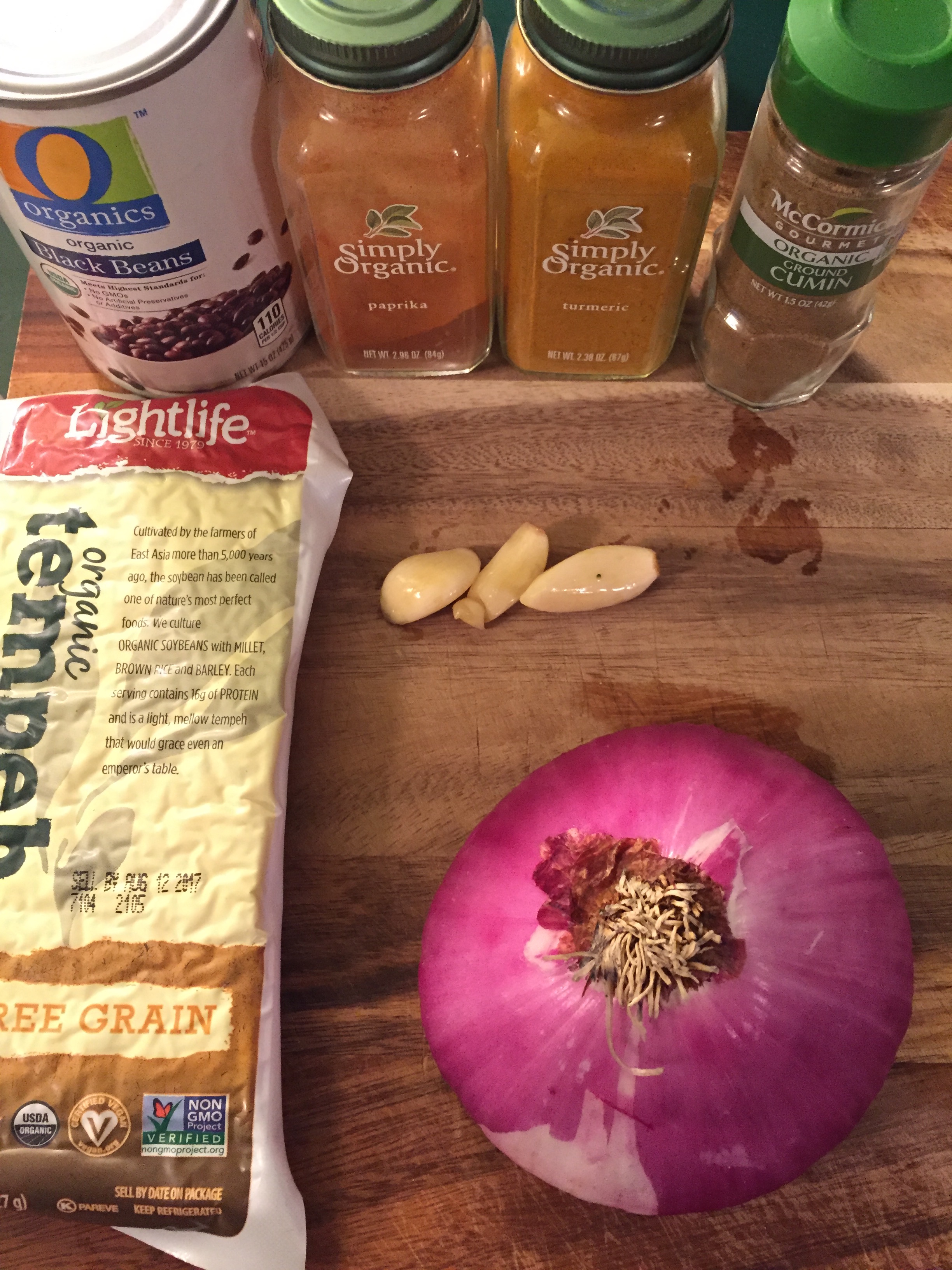 Black Bean &amp; Tempeh Tacos Ingredients