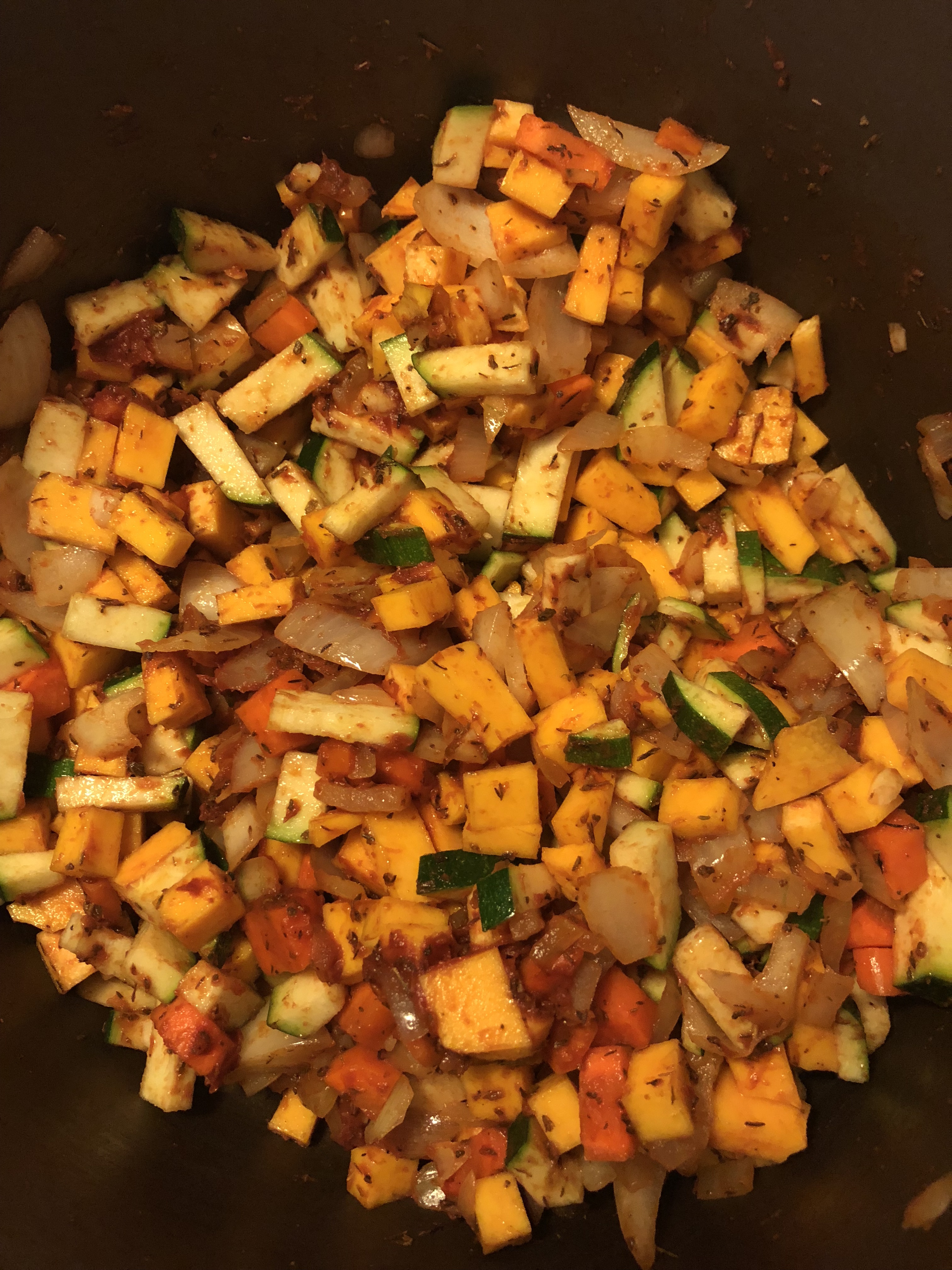 Butternut Squash Minestrone In Pot