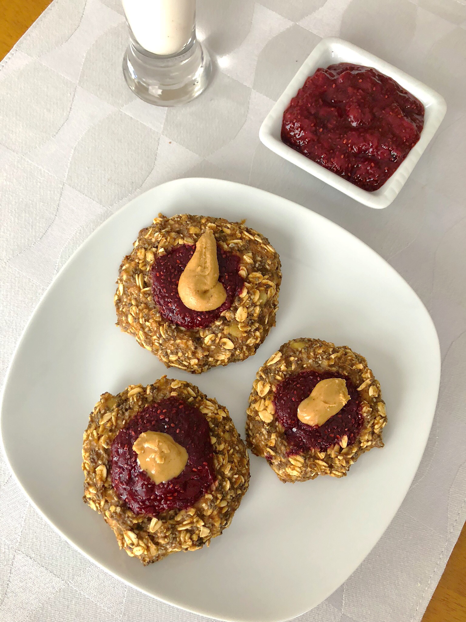 Peanut Butter &amp; Jelly Breakfast Cookies Insta