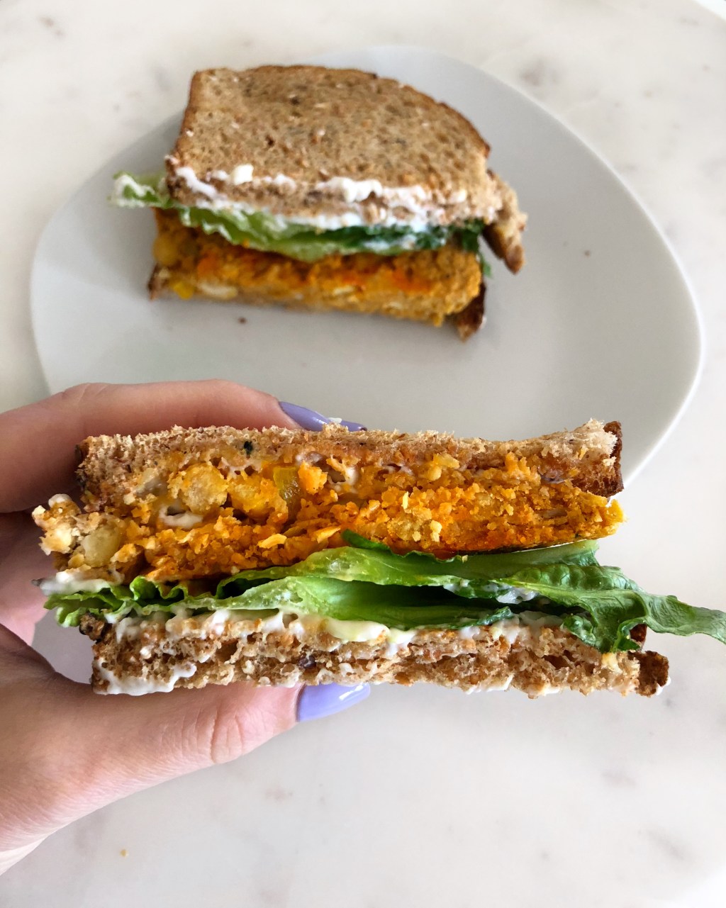 Buffalo Chickpea Veggie&nbsp;Burgers