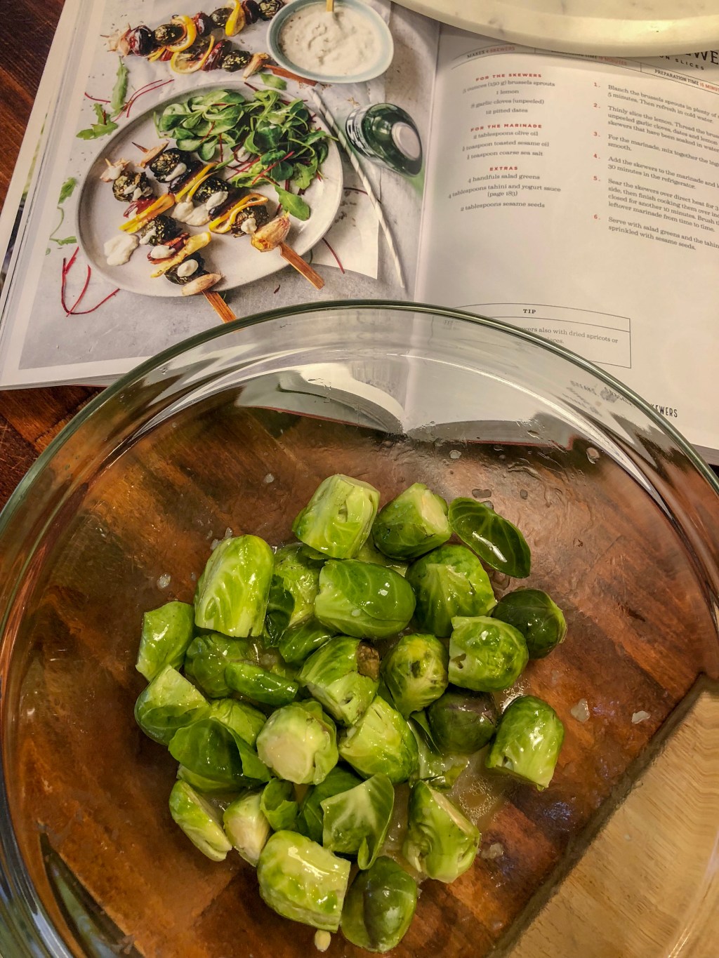 Grilled Brussel Sprouts w Tahini Yogurt&nbsp;Sauce